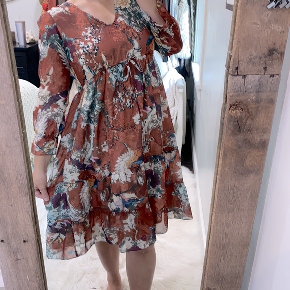 Hemant & Nandita by Anthropologie floral print dress size medium - Picture 1 of 9